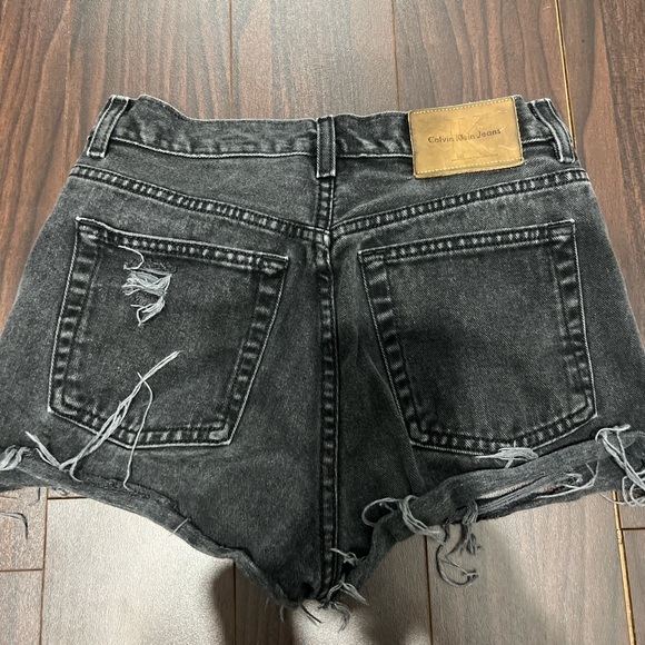 vintage calvin klein custom distress denim shorts - Picture 1 of 2